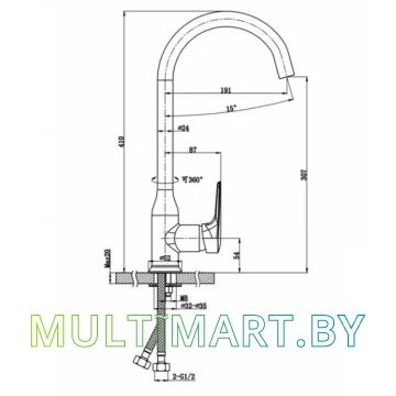 Смеситель Bravat Arden (F7351385CP-RUS) картинка 2